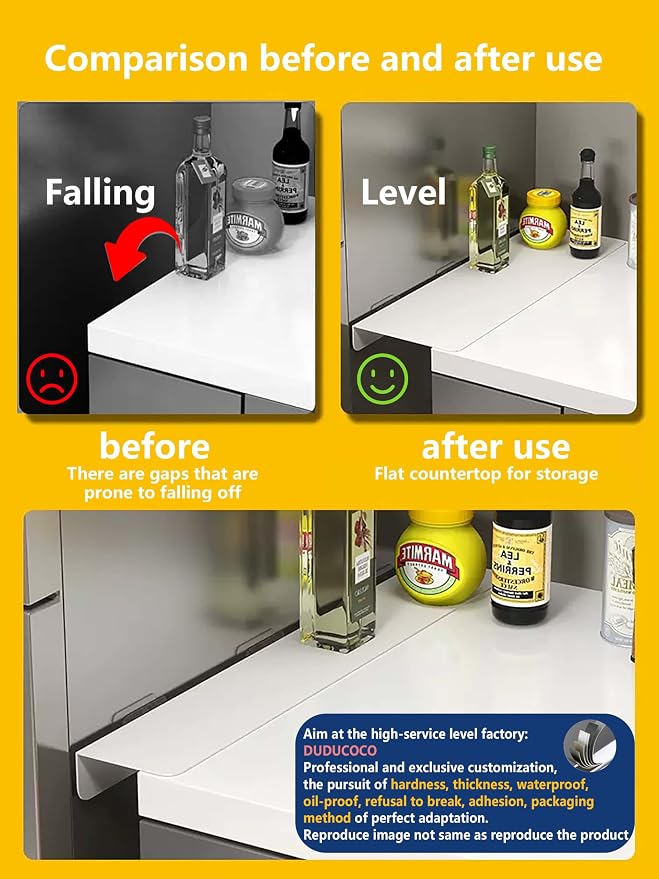 Metal Kitchen Refrigerator Gap Partition Countertop Gap Extension Board - Image 6
