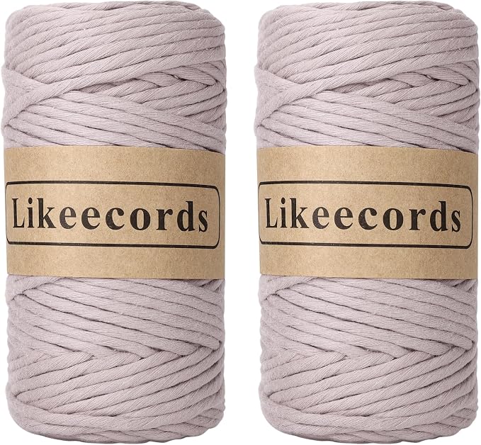 2 Skeins of 4mm X 80m Single Strand Macrame Cord Handmade Decorations Softer by Likeecords