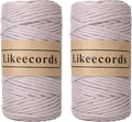 2 Skeins of 4mm X 80m Single Strand Macrame Cord Handmade Decorations Softer by Likeecords