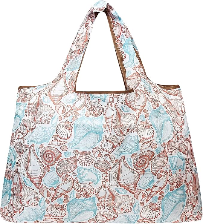allydrew Large Foldable Tote Nylon Reusable Grocery Bags - Image 3