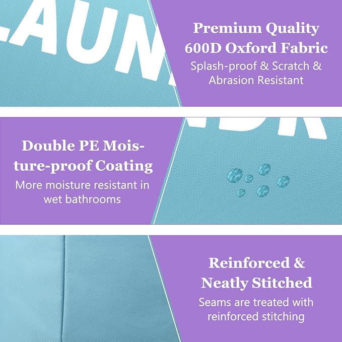 Set of 2 Collapsible Laundry Baskets - Image 6