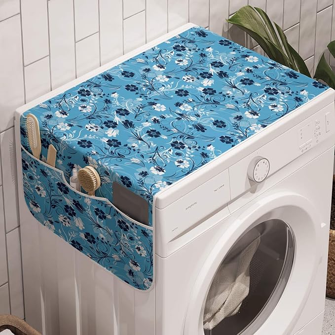 Ambesonne Floral Washing Machine Organizer, Swirled Mix Flower Petals by Ambesonne