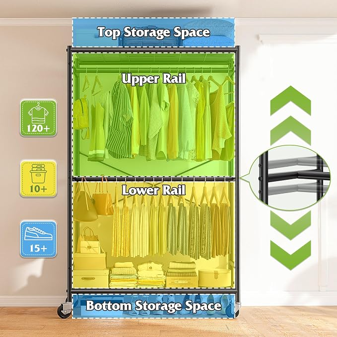 Raybee 80.32" H Clothes Rack - Image 3