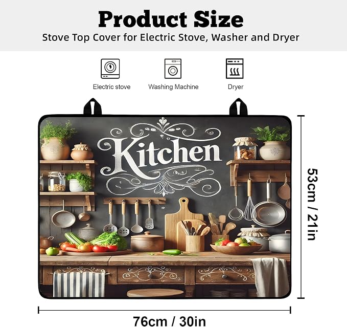 Multi-Design Stove Top Cover for Glass/Electric Stoves - Image 2