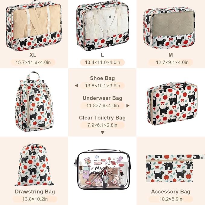 8 Set Packing Cubes for Travel - Image 2