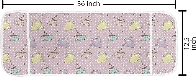 Ambesonne Tea Party Microwave Oven Cover, Polka Dots Background - Image 2