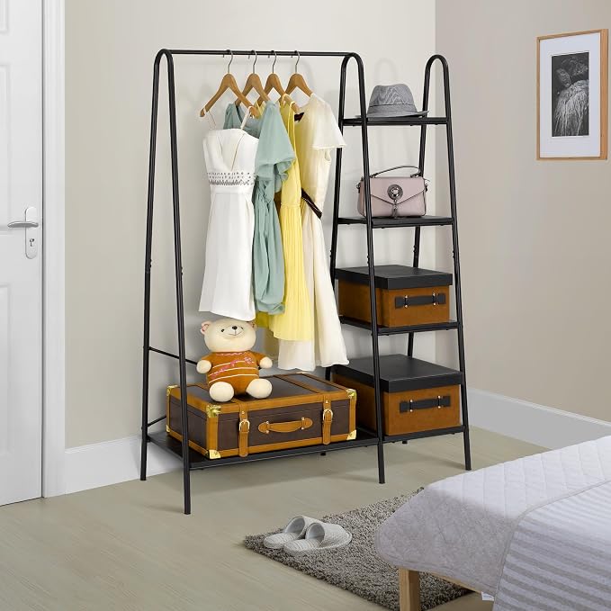 Finnhomy Rustic Clothes Rack, Clothing Rack - Image 5
