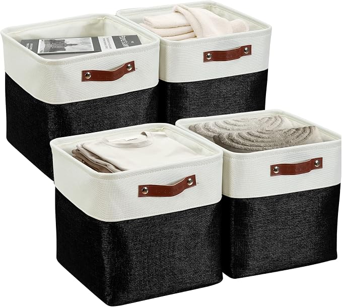 DECOMOMO Storage Cubes, 11x11 Cube Storage Bins, Baskets by DECOMOMO