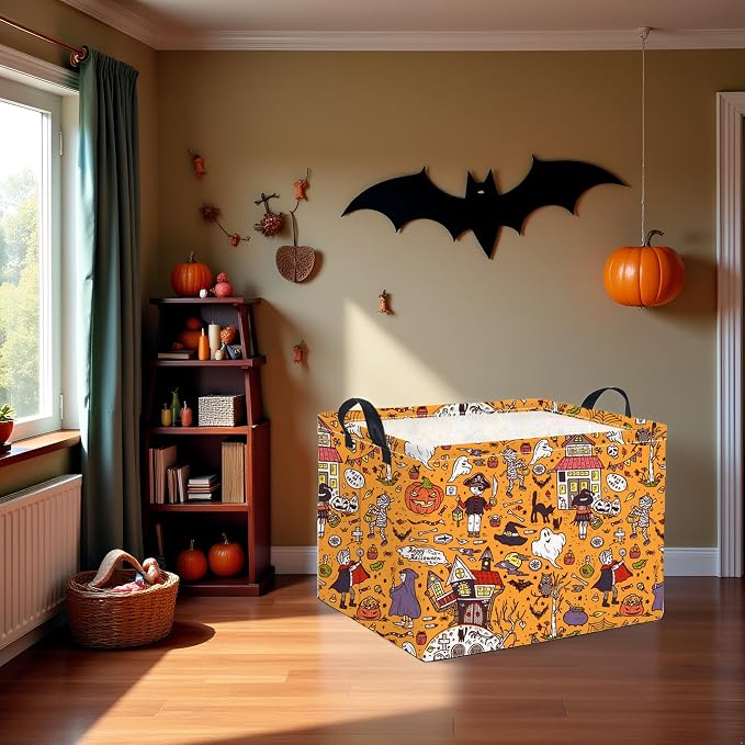 HIYAGON Rectangular Halloween Basket - Image 3