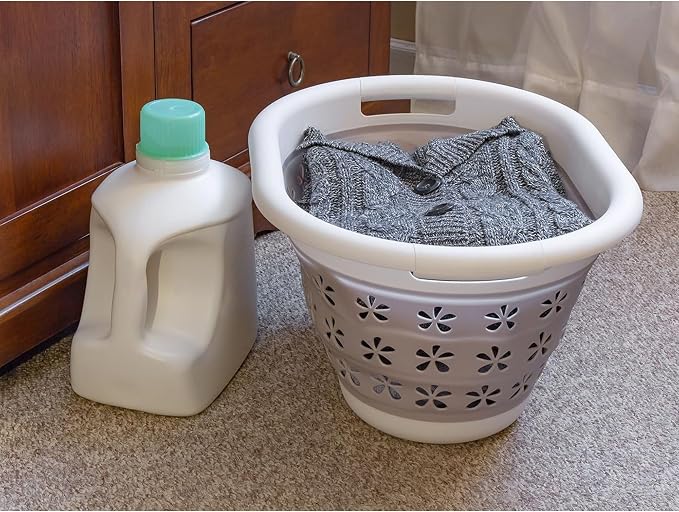 Camco Collapsible Laundry Basket | Features Simple Pop-Open & Collapse-Down - Image 2