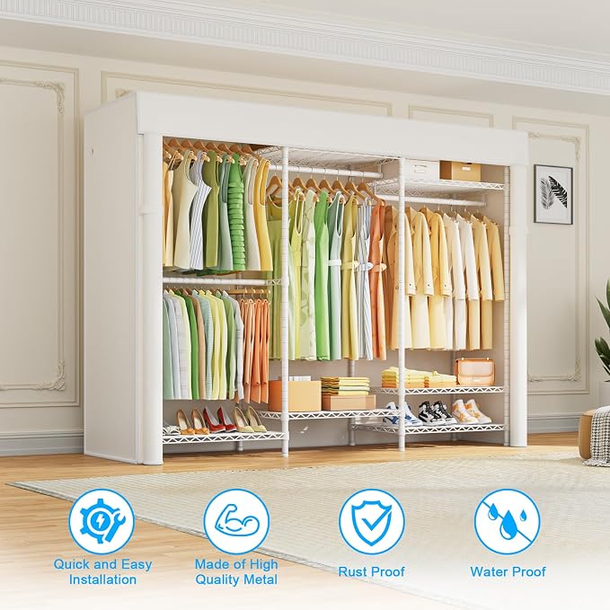 Ulif E13C Heavy Duty Closet Organizer System，Freestanding Clothing Racks - Image 6