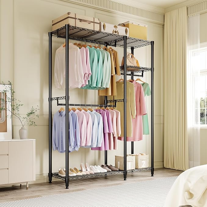 Portable Clothes Rack, Heavy Duty Garment Rack - Image 7