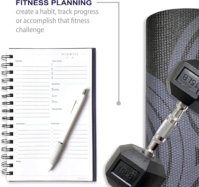 Daily Planner Undated, Hourly Agenda, Food and Fitness Plan, Daily To Do List - Image 4