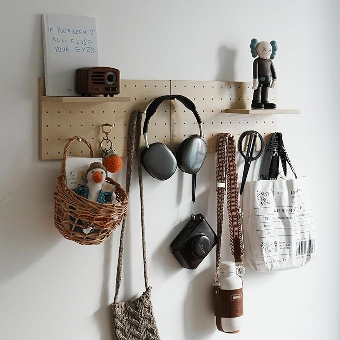 Pegboard Wall Organizer, 2 Pack Large Peg Board - Image 6