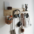 Wooden Pegboard Modular Display Organization Storage Wall Hooks Shelf by CreatedOn2005