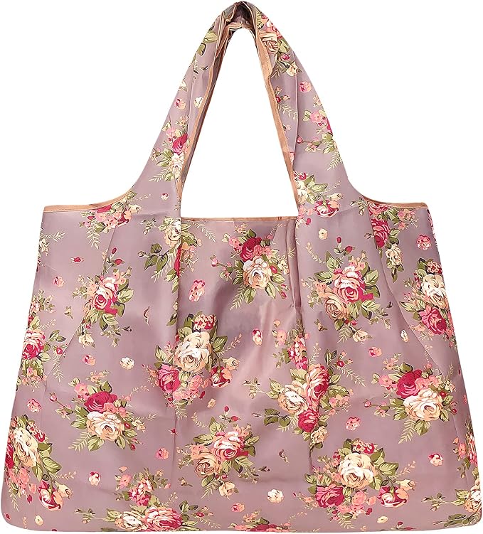 allydrew Large Foldable Tote Nylon Reusable Grocery Bag - Image 3