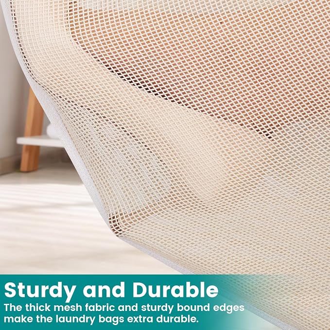 6Pcs Durable Cotton Mesh Laundry Bags - Image 7