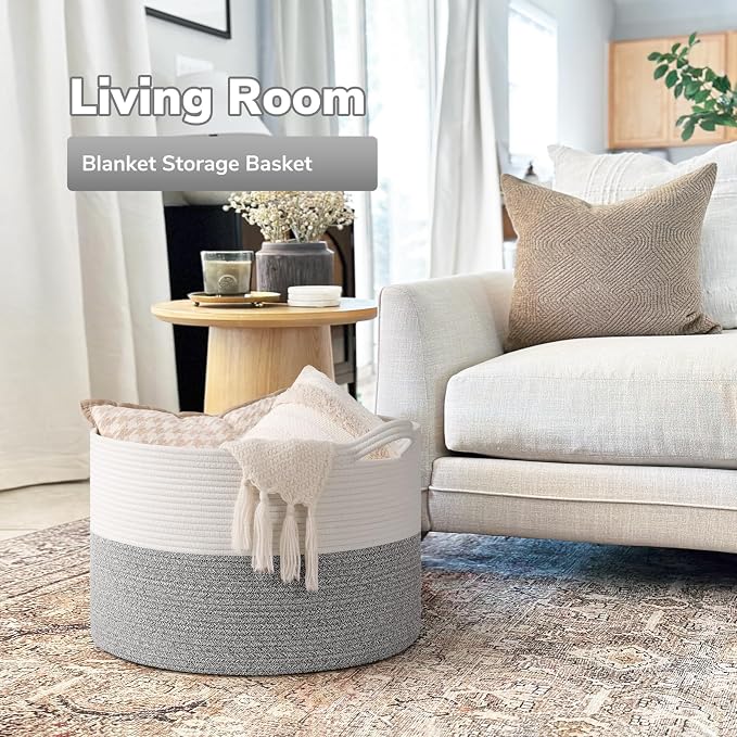 Goodpick Large Storage Basket 19.7'' x 12.6'', Basket - Image 2
