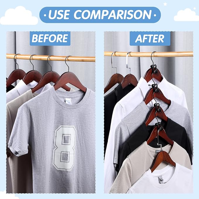 Unittype 150 Pcs Space Saving Hanger Hooks, Clothes Hanger Connector Hooks - Image 4