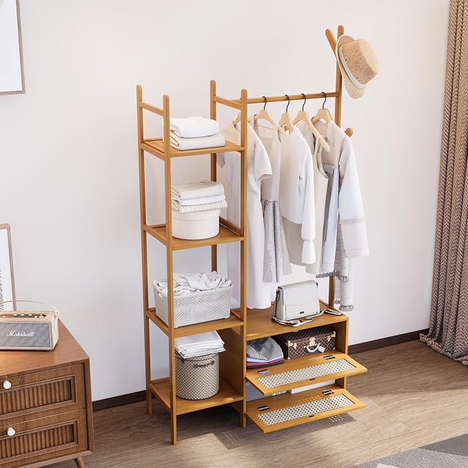 Bamboo Clothes Rack, Garment Rack - Image 3