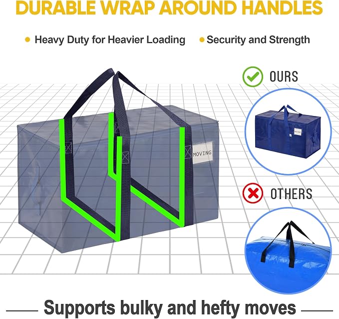 VENO 2 Pack Moving Bags, Upgraded Heavy Duty, Moving Boxes Alternative - Image 4