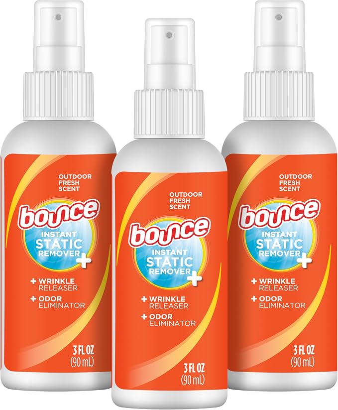 Bounce Anti Static Spray, 3 in 1 Instant Anti Static Spray & Instant Wrinkle by Bounce