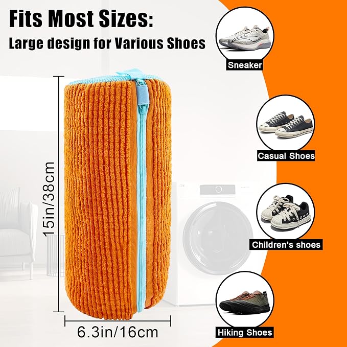 Shoe Washing Machine Bag, 2 Pack – Reusable, Fits All Shoe Types, 360° Deep - Image 3