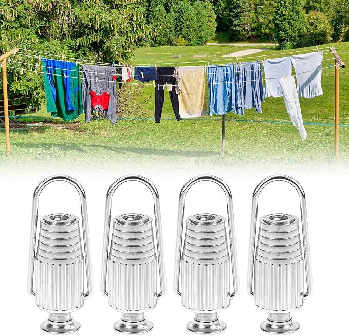 QWORK Clothesline line Tightener, Aluminum Laundry Drying Line Tight Tool - Image 8