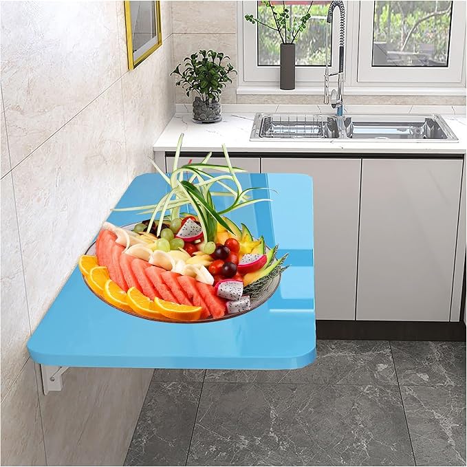Laundry Floating Folding Table, Wood Wall Mounted Folding Table, fold down table by OVOGGPAN