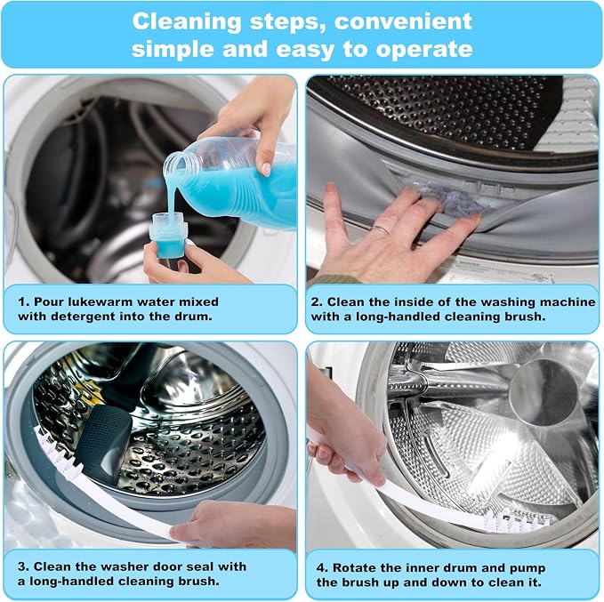 Palksky Washing Machine Cleaning Brush Set, Front Load Washer Machine Cleaner - Image 6