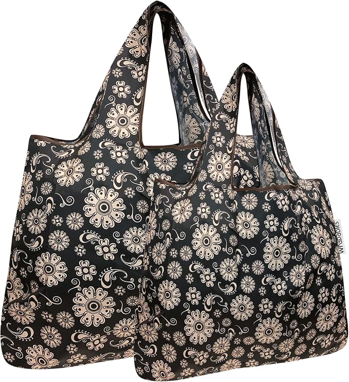 allydrew Large Foldable Tote Nylon Reusable Grocery Bag by allydrew