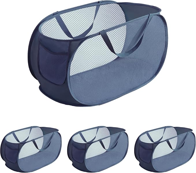 4 Pcs pop up laundry hamper Sturdy Large Capacity collapsible laundry basket by NarangOrnt