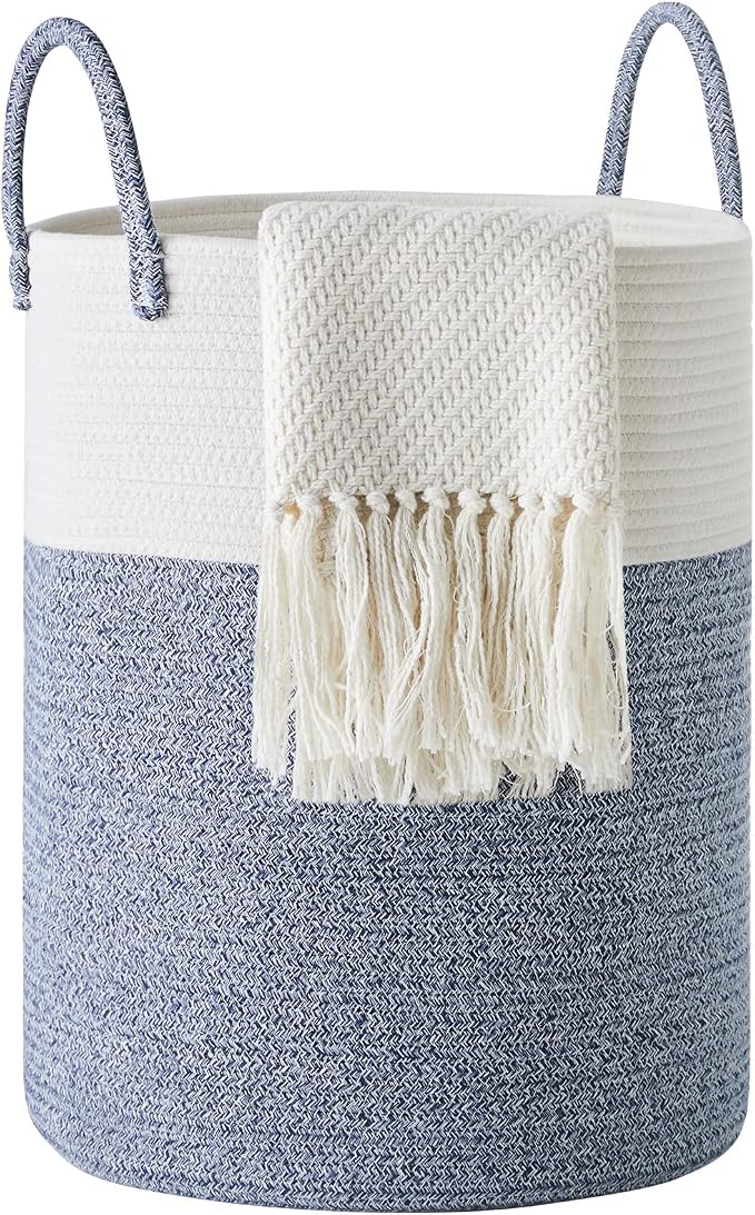 Cotton Rope Laundry Hamper by YOUDENOVA, 58L by YOUDENOVA
