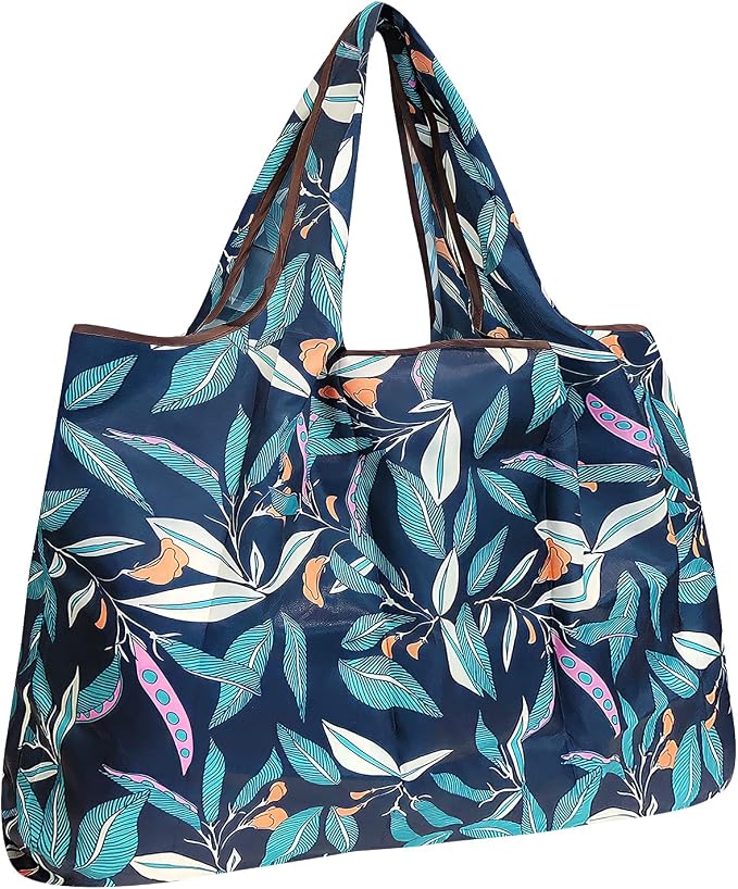 allydrew Large Foldable Tote Nylon Reusable Grocery Bag by allydrew