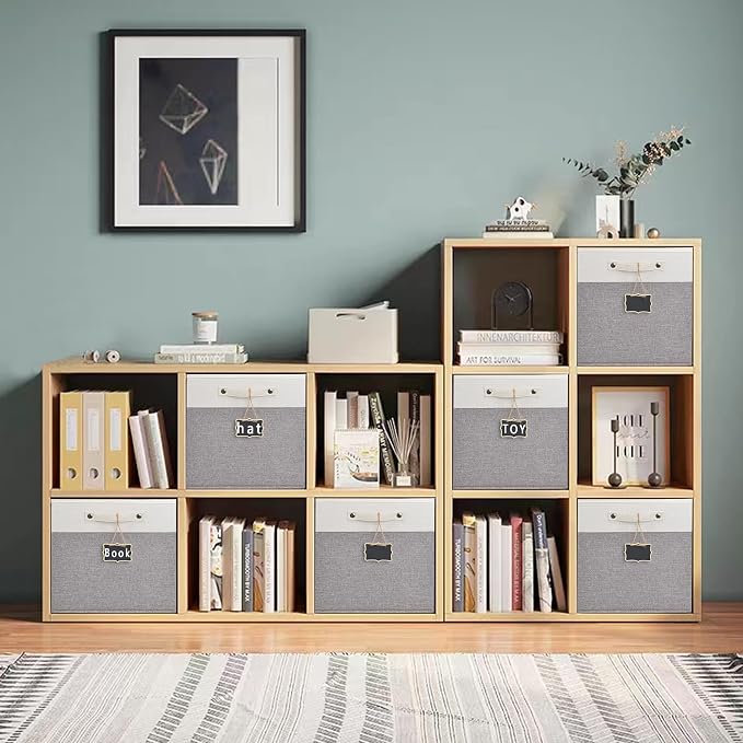 13x13x13 Storage Cube Bins 4 Pack, Collapsible Fabric Storage Cubes - Image 3