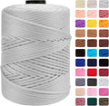 CAMAL Polypropylene Cord 3mm 185 Yards Colorful Polyester Yarn Handmade by CAMAL