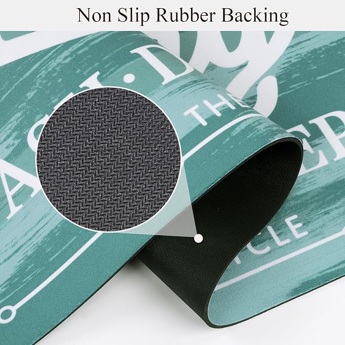 Pauwer Laundry Room Rug Runner 20"x60" Waterproof Rubber Laundry Mat Non Slip - Image 4