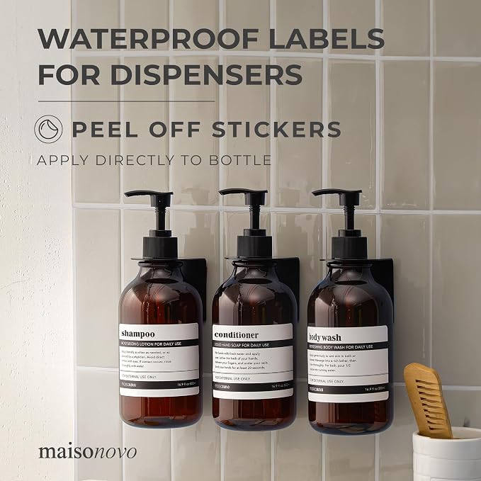 MaisoNovo Waterproof Labels for Bottles Vintage Design - Image 2