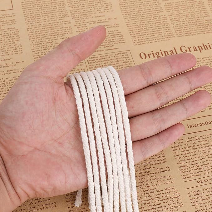 Macrame Cord 4mm x 547Yards, Natural Cotton Macrame Rope - Image 4