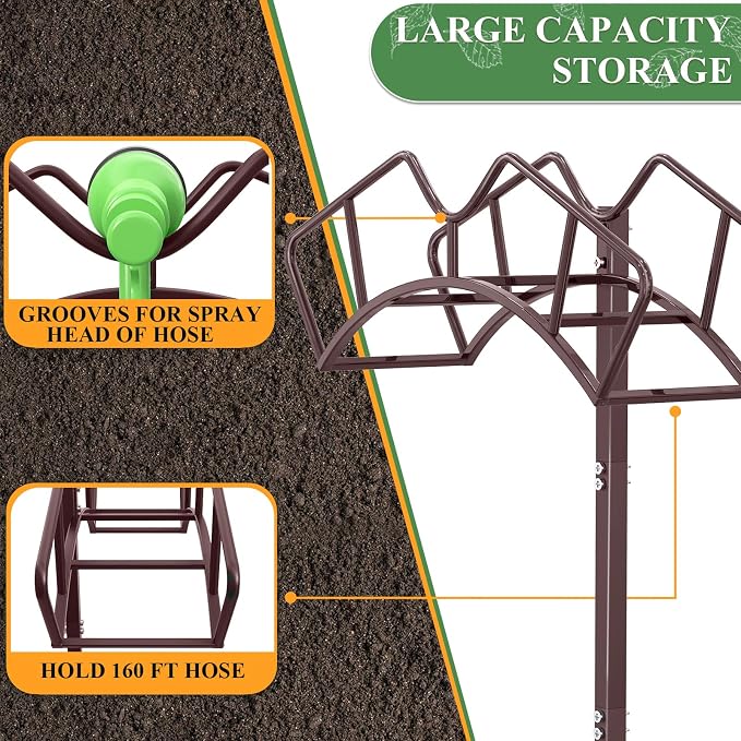 Super Stable Garden Hose Holder, Detachable Water Hose Holders, Hose Storage - Image 4