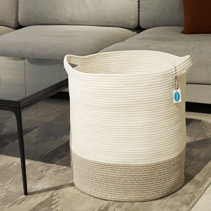 Casaphoria Extra Large Woven Cotton Rope Storage Basket - Image 6