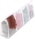 Whitmor Mesh Hosiery Wash Bag White 4-Compartment by Whitmor