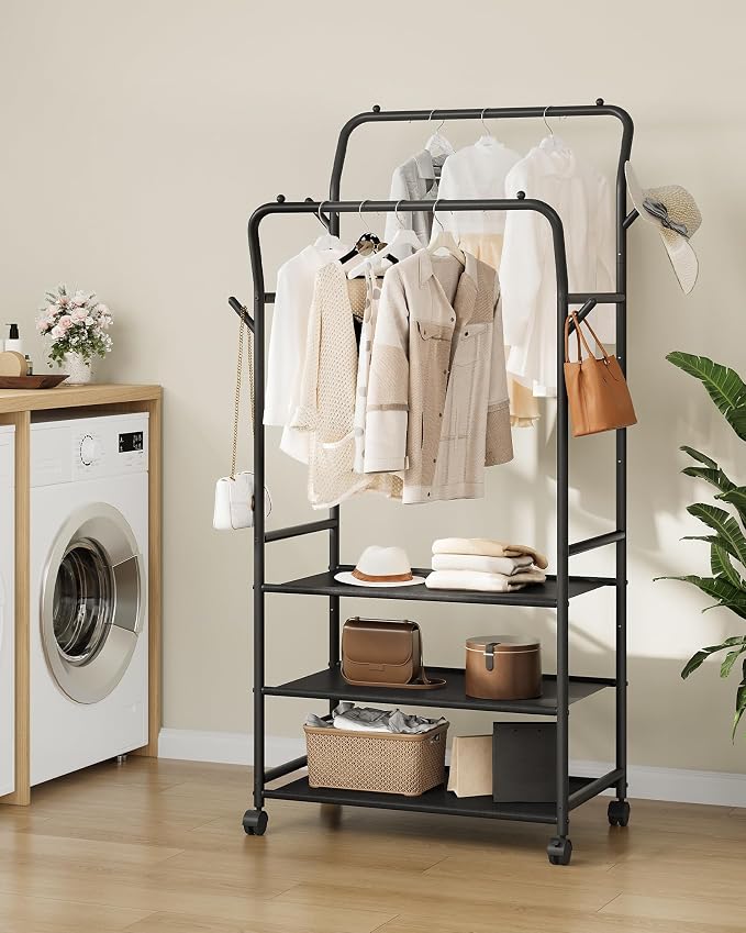 Clothes Racks for Hanging Clothes, Rolling Garment Rack, Clothing Rack - Image 2