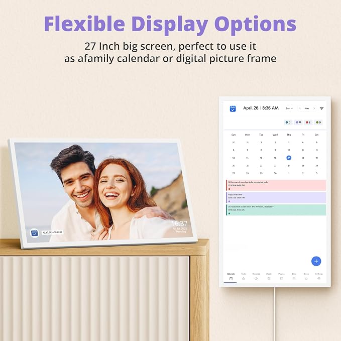 Digital Calendar 27 Inch Touch Screen, Electronic Wall Calendar Chore Chart - Image 8