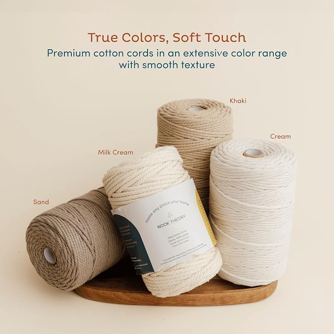 Nook Theory Macrame Cord - 3mm 109 Yards Cotton Rope - Image 6