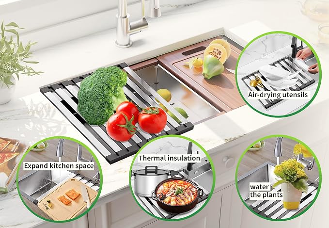 Over The Sink Kitchen Dish Drying Rack Organizer - Image 5