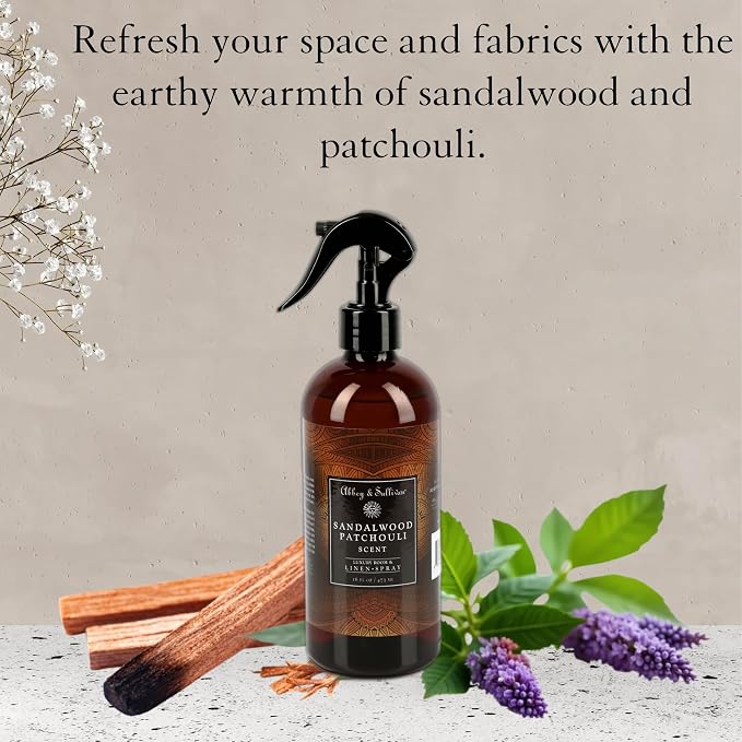 Abbey & Sullivan Linen Spray, Sandalwood & Patchouli, Warm and Earthy Odor - Image 2