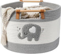 Large Blanket Basket 35L Cotton Rope Basket by Unknown
