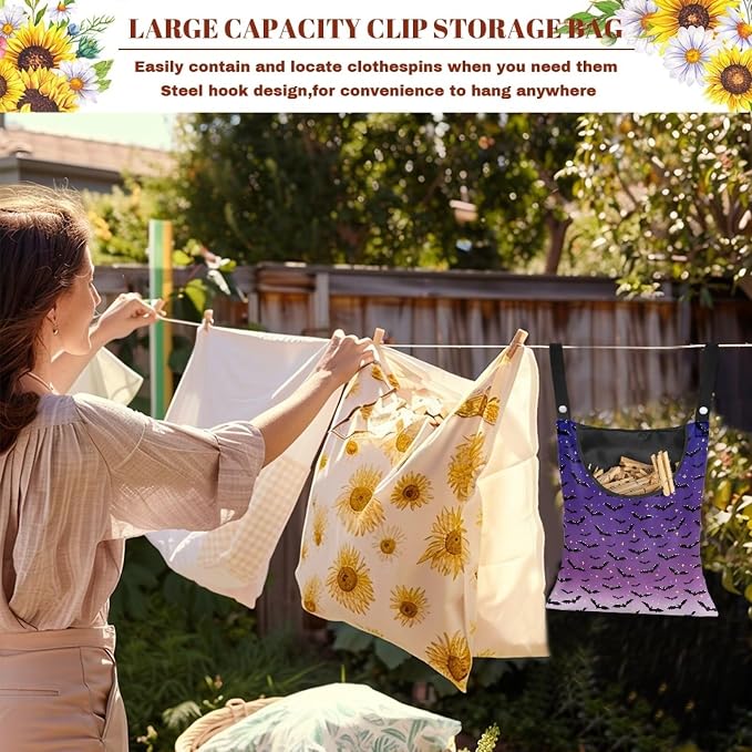 Halloween Bats Clothespin Bag - Image 5