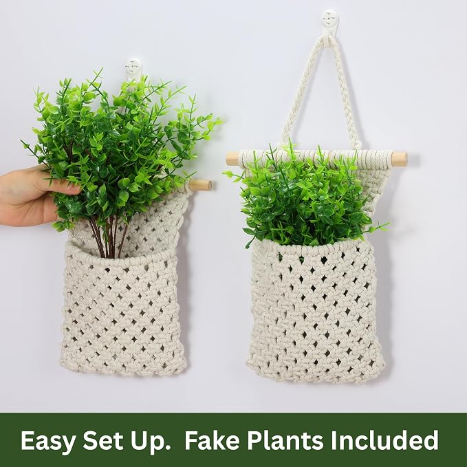 2 Packs Macrame Wall Planters - Image 3